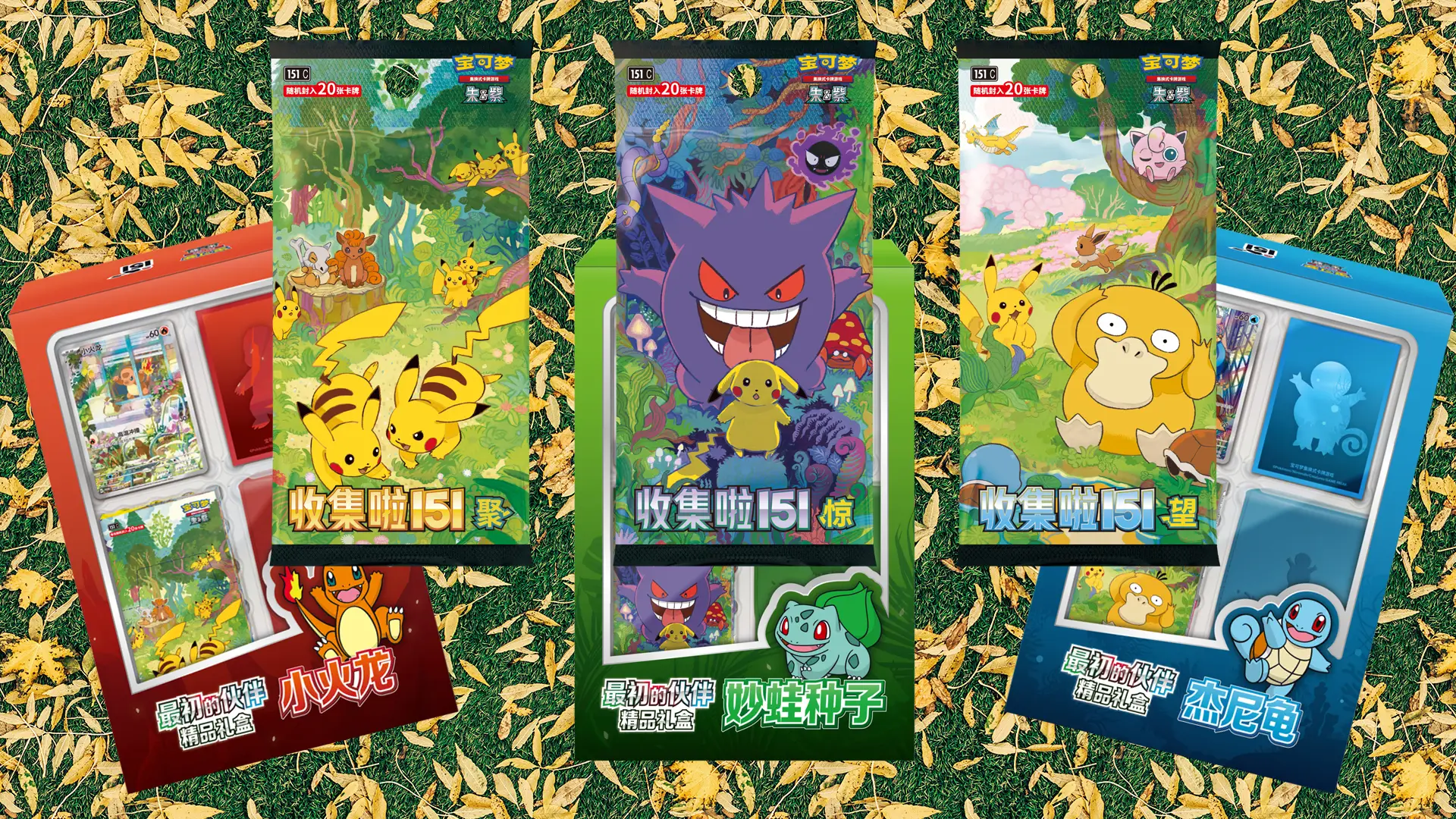 Chinese Pokémon Collect 151 First Partner Vol.2 gift box promo cards
