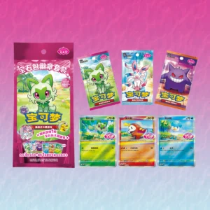 Simplified Chinese Pokémon Gem Pack Badge Set authentic guarantee card