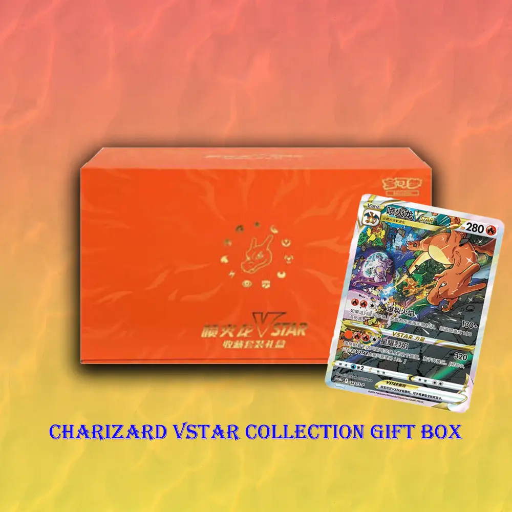 Chinese Pokémon Charizard VSTAR Exclusive Collection Gift Box authentic card set