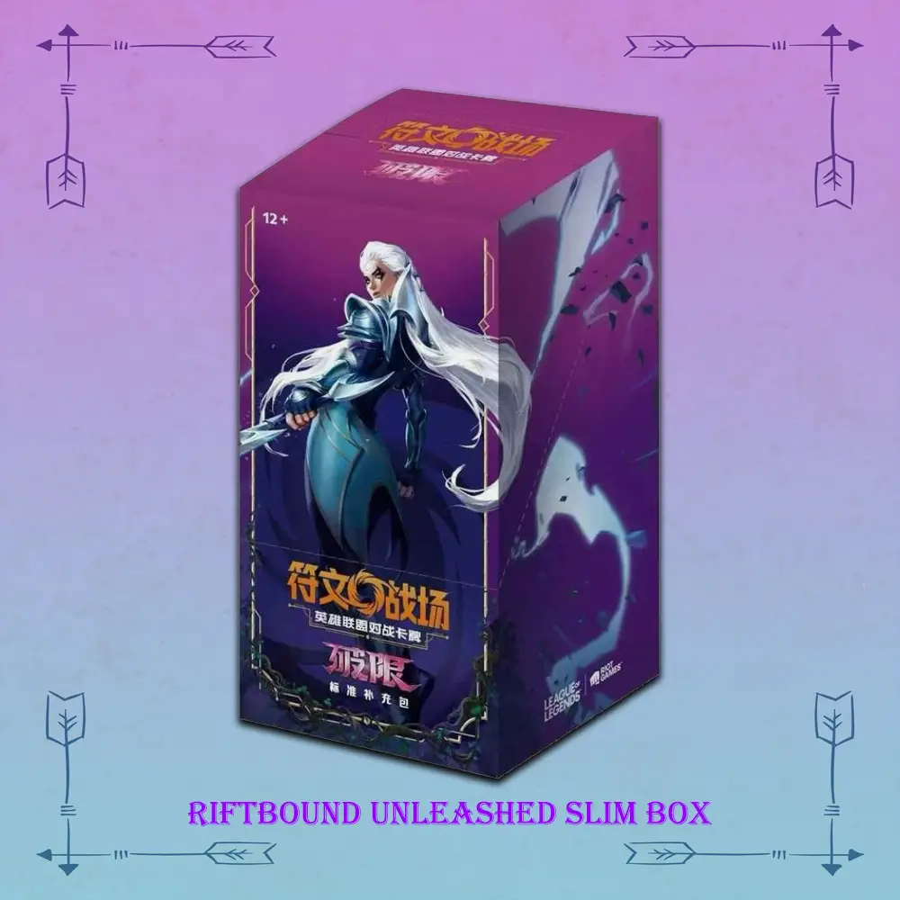 LOL TCG Riftbound Set 3 booster box cards display rare pulls and sealed packs