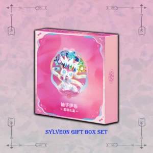 Chinese Pokemon Sylveon Eevee GX Gift Box Set with Eevee Evolutions theme