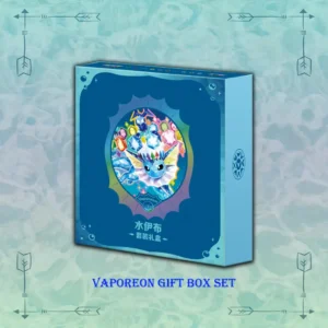 Chinese Pokemon Scarlet and Violet Vaporeon Gift Box Set with Eevee Evolutions collectible packaging