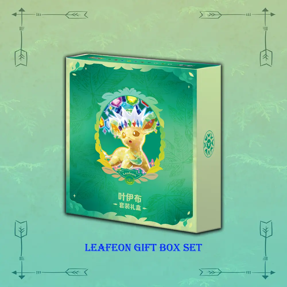 Chinese Pokemon Scarlet Violet Leafeon Gift Box Set from Eevee Evolutions Collection
