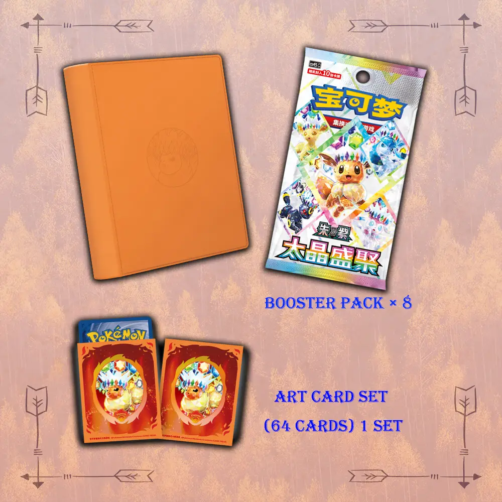 Chinese Pokemon Flareon Gift Box Set with Eevee Evolutions collectible packaging