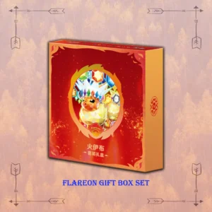 Chinese Pokemon Flareon Gift Box Set with Eevee Evolutions collectible packaging