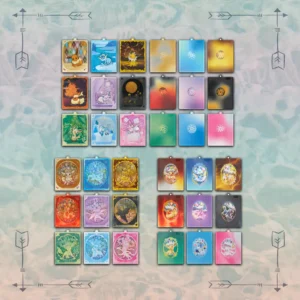 Pokemon Chinese Eevee Quicksand Card Holder Display Pendant Gift Box with Terastal Grand Gathering packs