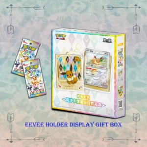 Pokemon Chinese Eevee Quicksand Card Holder Display Pendant Gift Box with Terastal Grand Gathering packs