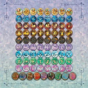 Chinese Pokemon Scarlet Violet Sylveon Eeveelution Badge Set with Blooming Legends Pack