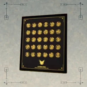 Chinese Pokemon 30th Anniversary Coin Display Frame Holds 30 Coins