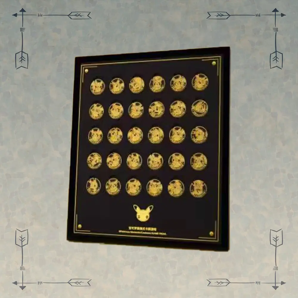 Chinese Pokemon 30th Anniversary Coin Display Frame Holds 30 Coins