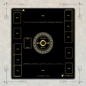Chinese Pokemon 30th Celebration Premium 2-Player Playmat Black Gold