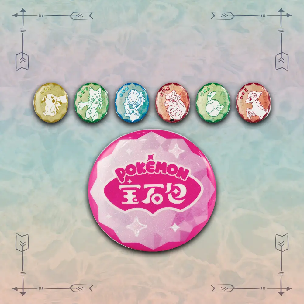 Official Pokemon TCG Gem Pack Badge Set Vol 2 Simplified Chinese